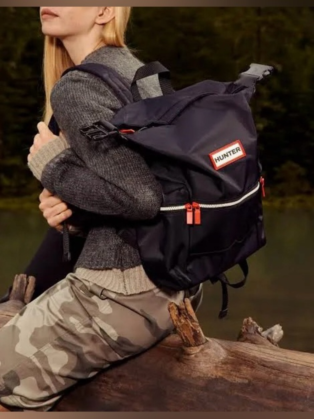 Hunter Original Topclip Nylon Backpack Navy - NWT